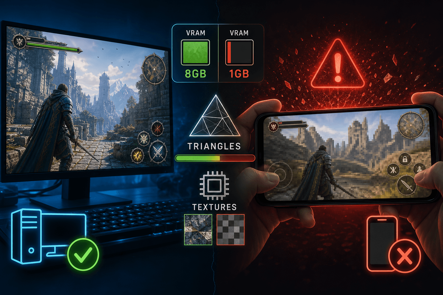 Your game runs fine on desktop. Why does it crash on mobile?